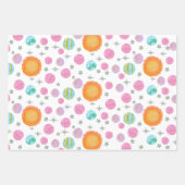 Roze eerste reis rond de eerste verjaardag van The Inpakpapier Vel (Voorkant)