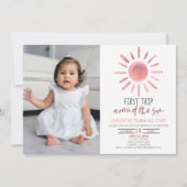 Roze eerste reis rond de eerste zondag kaart (Voorkant)