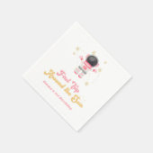 Roze eerste reis rond de eerste zondag servet (Hoek)