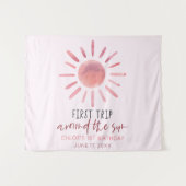 Roze eerste reis rond de eerste zondag wandkleed (Voorkant (horizontaal))