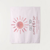 Roze eerste reis rond de eerste zondag wandkleed (Voorkant)