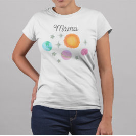 Roze eerste reis rond de zon Mama 1e verjaardag T-shirt
