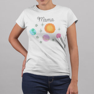 Roze eerste reis rond de zon Mama 1e verjaardag T-shirt