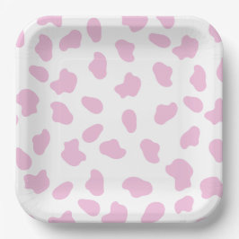 Roze Eerste Rodeo Cowgirl Verjaardag Papieren Bordje