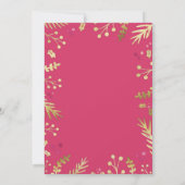 Roze eet, Drink en vrolijk kerstfeest Kaart (Achterkant)