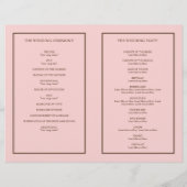 Roze, eeuwige eikenboom, bruin, eenvoudig trouwpro (Achterkant)