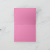 Roze #EF8484 Vouw Dankkaart Bedankkaart (Binnen)