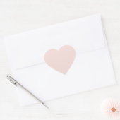 Roze effen kleur blanco hart sticker (Envelop)