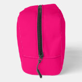 Roze effen kleur neon monogram modern trendy toilettasje (Rechts)