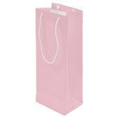 Roze Effenkleur Millennial Wijn Cadeautas (Achterkant Gekanteld)
