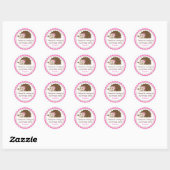Roze egel Stickers (Vel)