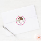 Roze egel Stickers (Envelop)