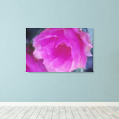 Roze egelcactus bloem (Echinocereus Canvas Afdruk (Insitu (Houten vloer))