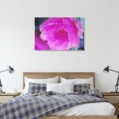 Roze egelcactus bloem (Echinocereus Canvas Afdruk (Insitu (Slaapkamer))