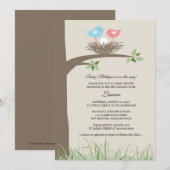 Roze Ei Baby Vogel Nest Baby Shower Kaart (Voorkant / Achterkant)