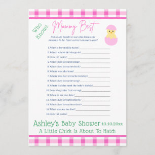 Roze Ei Kuiken Uitbroeden Meisje Baby Shower SPEL