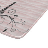 Roze Eiffel Tower Flourish Cutting Board Snijplank (Hoek)