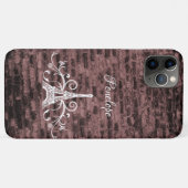 Roze Eiffel Tower Grunge Hoesje-Mate iPhone Case (Achterkant (horizontaal))
