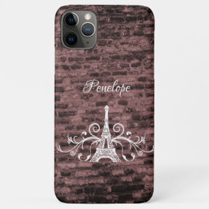 Roze Eiffel Tower Grunge Hoesje-Mate iPhone Case