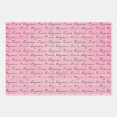 Roze Eiffel Tower Paris Inpakpapier Vel (Voorkant 3)