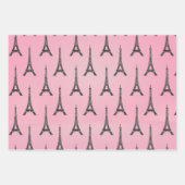 Roze Eiffel Tower Paris Inpakpapier Vel (Voorkant)
