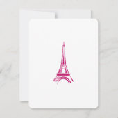 Roze Eiffelhanddoek Paris Note Kaart Notitiekaartje (Voorkant)