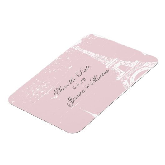 Roze Eiffeltoren bespaart de datum van het huwelij Magneet (Linkerzijde)