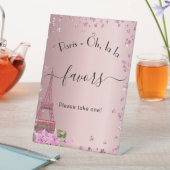 Roze Eiffeltoren feestartikelen uit Parijs Reclamebord Met Voetstuk (Insitu)