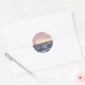 Roze Eiffeltoren Foto Sticker (Envelop)