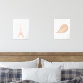 Roze Eiffeltoren Frans Meisje Kinderkamer Decor Muurkunst Sets (Slaapkamer)