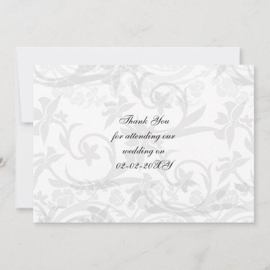 Roze Eiffeltoren Franse Dank u wel Kaart (Achterkant)