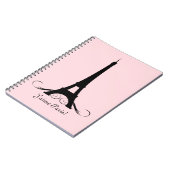 Roze Eiffeltoren J'aime Paris! Notitieboek (Linkerzijde)