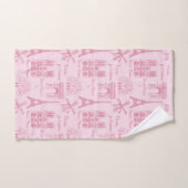 Roze Eiffeltoren Paris Arc Triumph Badhanddoek Bad Handdoek (Handdoek)