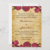 Roze  eiffeltoren Paris bruiloft Kaart (Achterkant)