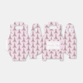 Roze Eiffeltoren Rozen Roos Weddenschap Bedankdoosjes (Uitgevouwen)