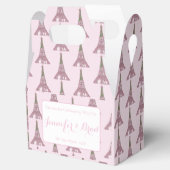 Roze Eiffeltoren Rozen Roos Weddenschap Bedankdoosjes (Geopend)