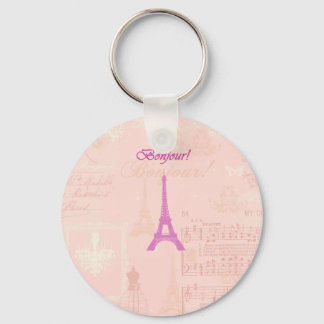 -roze Eiffeltoren Sleutelhanger