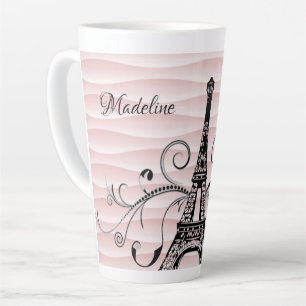 Roze Eiffeltoren Vlaamse latte Mok