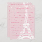 Roze Eiffeltoren Weddenschap Woten Libs Game (Voorkant / Achterkant)