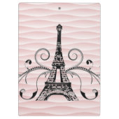 Roze Eiffeltower - Vlaams klembord (Achterkant)