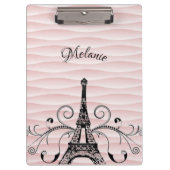 Roze Eiffeltower - Vlaams klembord (Voorkant)