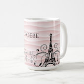 Roze Eiffeltower - Vlaanderen koffie - Mok (Voorkant rechts)