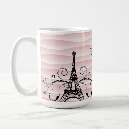 Roze Eiffeltower - Vlaanderen koffie - Mok (Links)
