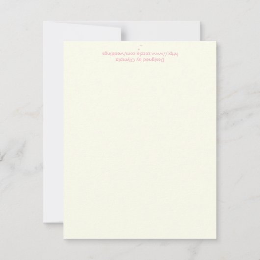 Roze Eiffeltower voor het huwelijk van Parijs Kaart (Achterkant)