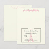 Roze Eiffeltower voor het huwelijk van Parijs Kaart (Voorkant / Achterkant)