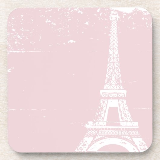 Roze Eiffeltowercork Onderzetters (Voorkant)