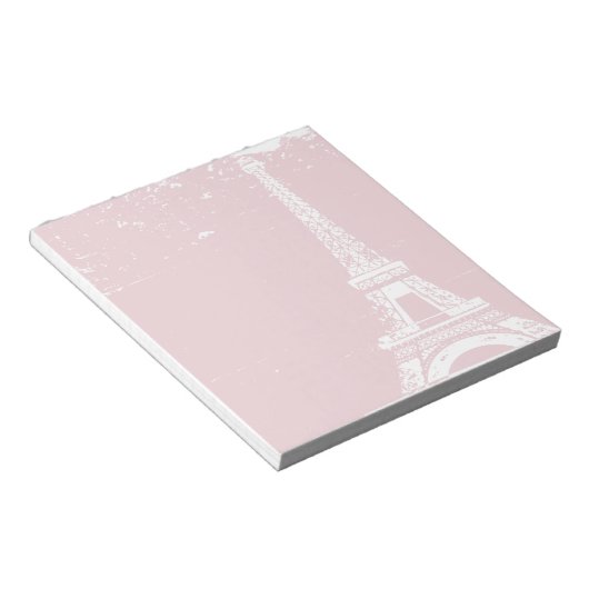 Roze Eiffeltowernotebooks Notitieblok (Schuin)