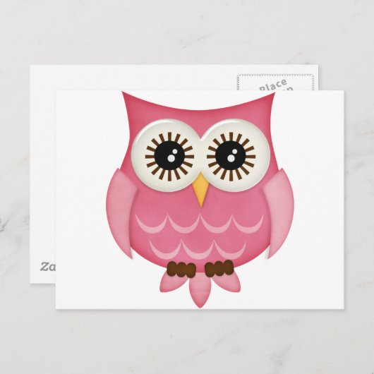 Roze eigenaar briefkaart (Voorkant / Achterkant)