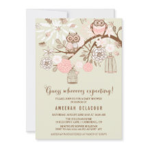 Roze eigenaar en uitnodiging tot Baby shower van B