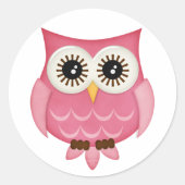 Roze eigenaar ronde sticker (Voorkant)